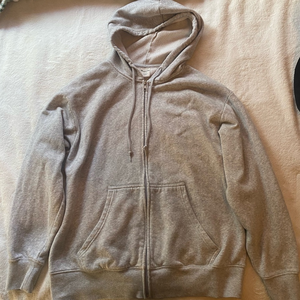 No Boundaries Light Gray Zip-Up Hoodie
